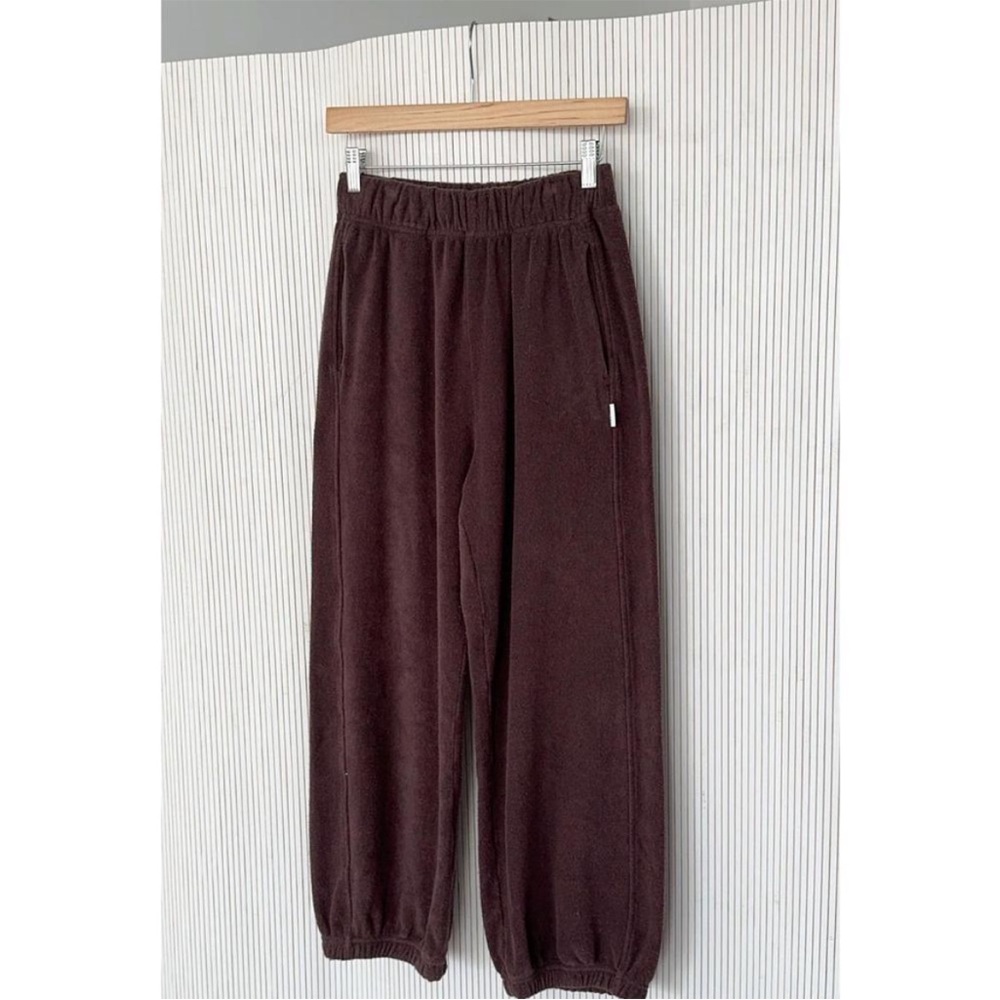 le bon shoppe COTTON TERRY BALLOON PANTS - CHOCOLATE